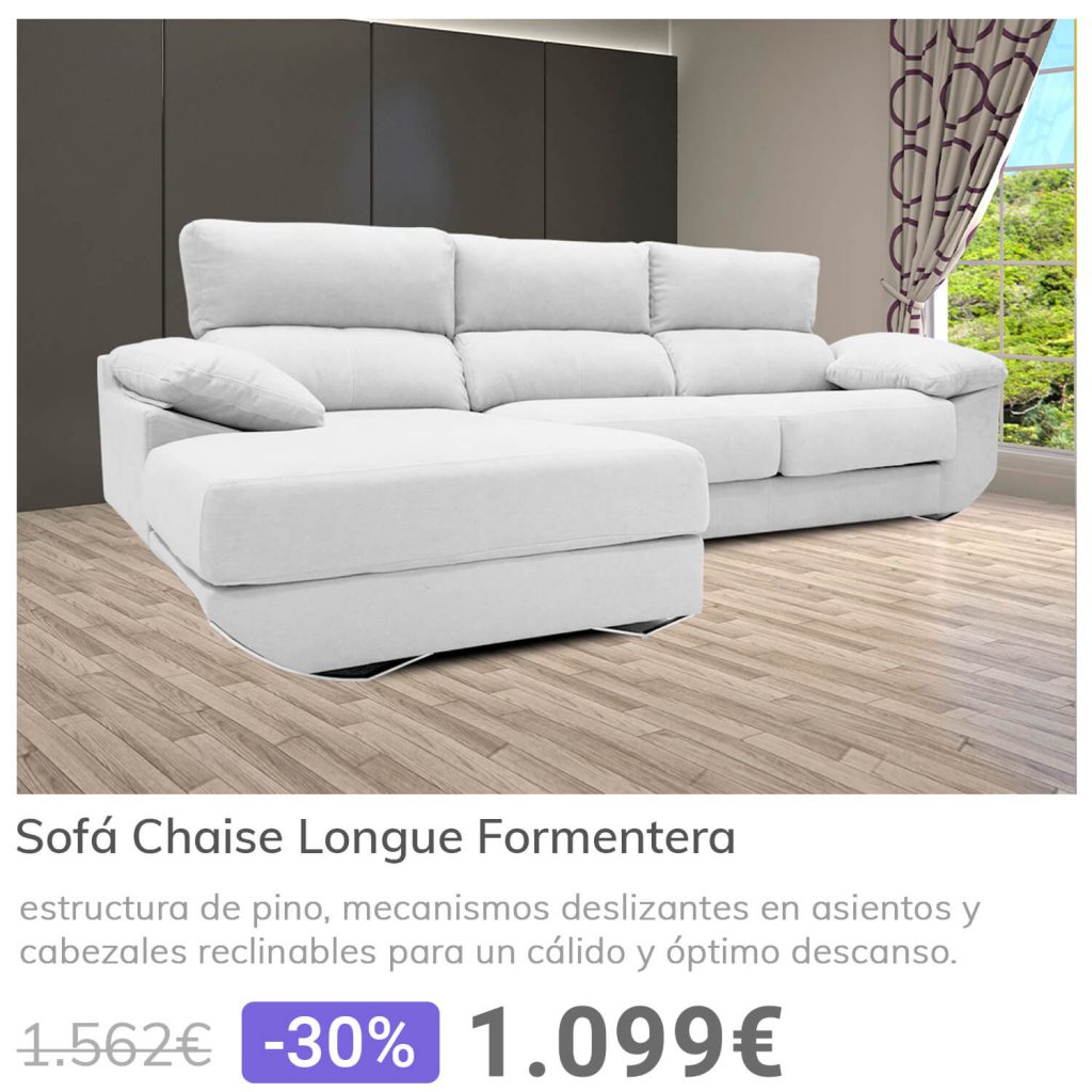 Lo mas vendido sofa chaise longue formentera