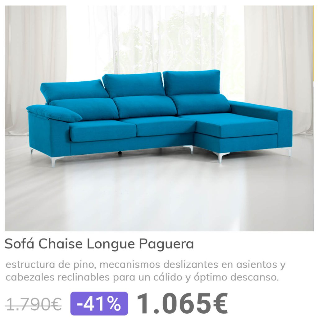 Lo mas vendido sofa chaise longue paguera | La Tienda 3Bs