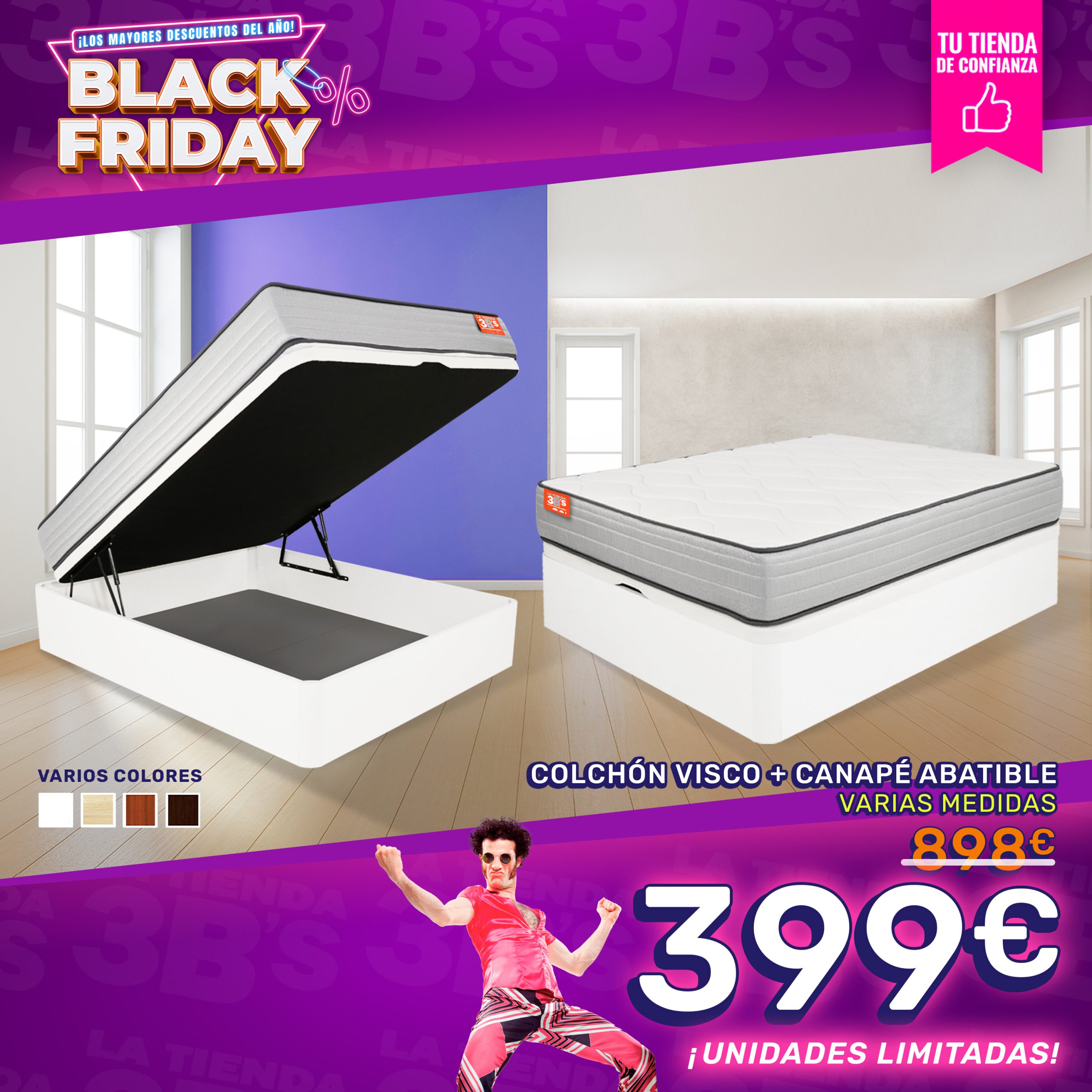 BlackFriday2022 Promo Pack Colchon y canape palma 3 web | La Tienda 3Bs